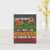 Grandma Got Run Over By A Reindeer Christmas So Pa Karte (Gelbe Blume)