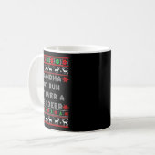 Grandma Got Run Over By A Reindeer Ugly Costume Fu Kaffeetasse (Vorderseite Links)