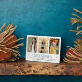 GRANDMA Grandchildren NAMES 3 Foto blau Fotoplatte (Seite)