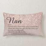 Grandma Grandmother Definition Rose Gold Glitter Lendenkissen<br><div class="desc">Personalise for your special Grandma, Grandmother, Granny, Nan, Nanny or Abuela to create a unique gift for birthdays, Christmas, mother's day, baby showers, or any day you want to show how much she means to you. A perfect way to show her how amazing she is every day. Designed by Thisisnotme©...</div>