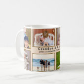 Grandma & Grandpa Mug – Custom 8 Photos & Names Kaffeetasse (Vorderseite Links)