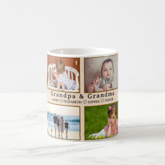 Grandma & Grandpa Mug – Custom 8 Photos & Names Kaffeetasse