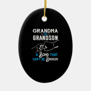 Grandma & Grandson Bond Premium Keramik Ornament