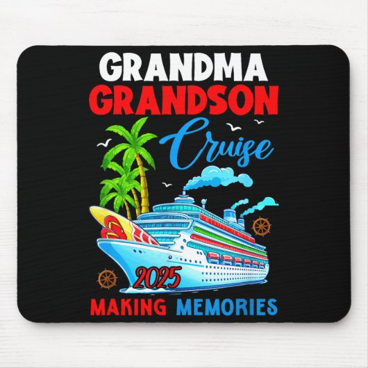 Grandma Grandson Cruise 2025 Memories Christmas Fa Mousepad (Vorne)
