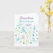 Grandma Gründe für die Liebe Personalisiert Karte (Gelbe Blume)