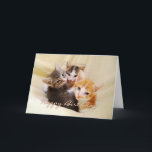 Grandma Happy Birthday Trio of Kittens Karte<br><div class="desc">This card featuring three adorable kittens is perfect for Grandma's birthday.  See other Fuzzyball cards for age-specific birthdays and birthday cards for other family members.</div>