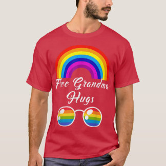 Grandma Hugs LGBT Rainbow Sunglasses Gay Prid T-Shirt