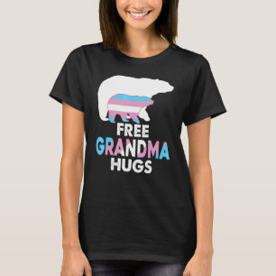 Grandma Hugs Transgender Rainbow Bear Lgbt Pr T-Shirt