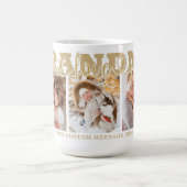 GRANDMA I Liebe Sie 3 Foto Collage Gold Kaffeetasse (Mittel)