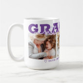 GRANDMA I Liebe Sie 3 Fotos Lila Rosa Kaffeetasse (Links)