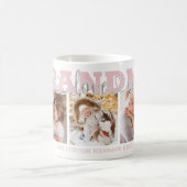 GRANDMA I Love You 3 Photos Pink Gray Kaffeetasse (Mittel)