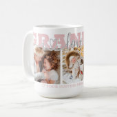 GRANDMA I Love You 3 Photos Pink Kaffeetasse (Vorderseite Links)