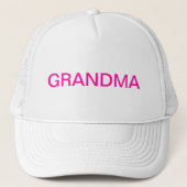 GRANDMA in rosa Typografie Truckerkappe (Vorderseite)