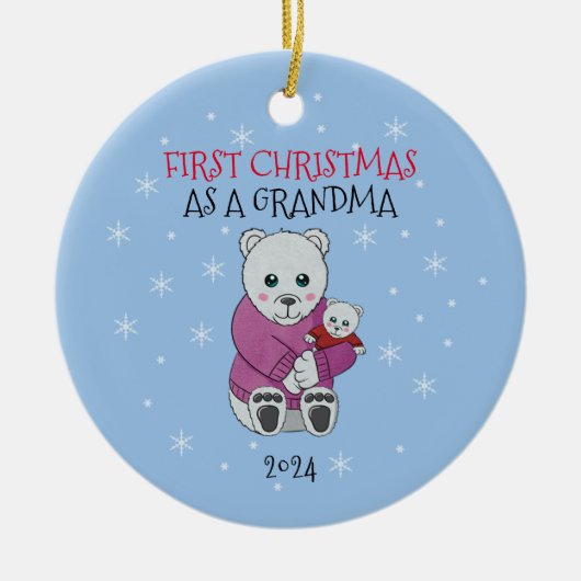 Grandma Keramik Ornament (Vorne)