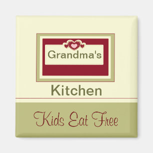 GRANDMA KÜCHE/KINDER ESSEN KOSTENLOS MAGNET