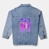 Grandma Küste Totally Trending Fun Cartoon Jeansjacke (Rückseite)