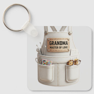Grandma Master of Love Keychain –Cute Apron Design Schlüsselanhänger