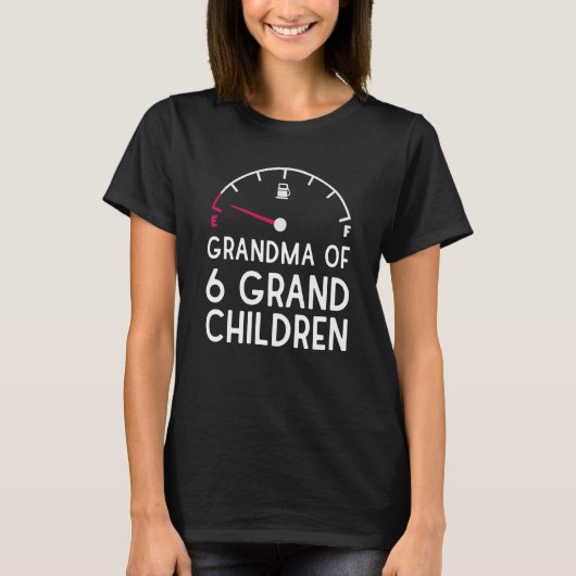 Grandma Of 6 Kids Exhausted Children Kid Child Sar T-Shirt (Vorderseite)