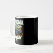 Grandma Of The Birthday Boy Monster Truck Birthday Kaffeetasse (Vorderseite Links)