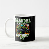 Grandma Of The Birthday Boy Monster Truck Birthday Kaffeetasse (Links)