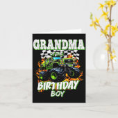 Grandma Of The Birthday Boy Monster Truck Birthday Karte (Gelbe Blume)
