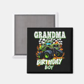 Grandma Of The Birthday Boy Monster Truck Birthday Magnet (Vorderseite/Rückseite)