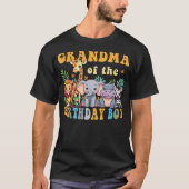 Grandma of the Birthday Boy Safari Jungle Animal M T-Shirt (Vorderseite)