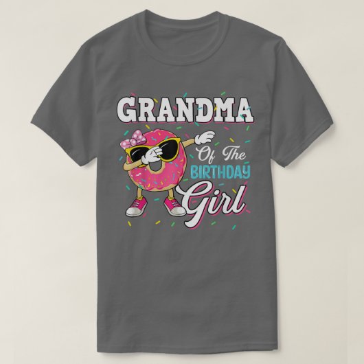 Grandma Of The Birthday Girl Donut  Matching Famil T-Shirt (Design vorne)