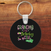 Grandma Of The Birthday Girl Hole In One Golf Love Schlüsselanhänger (Vorderseite)