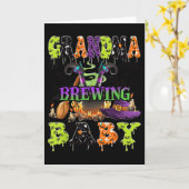 Grandma Of The Brewing Baby Soky Halloween Baby Sh Karte (Gelbe Blume)