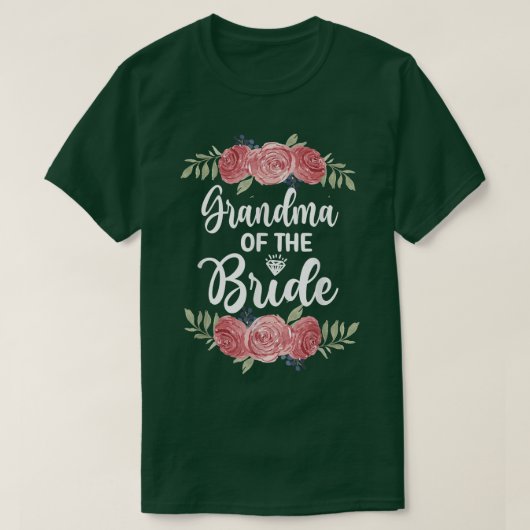 Grandma of the Bride Bridal Shower Wedding Party  T-Shirt (Design vorne)