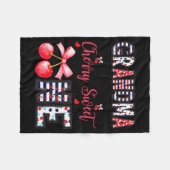 Grandma Of The Cherry Sweet One Coquette 1st Birth Fleecedecke (Vorderseite (Horizontal))