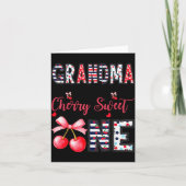 Grandma Of The Cherry Sweet One Coquette 1st Birth Karte (Vorderseite)