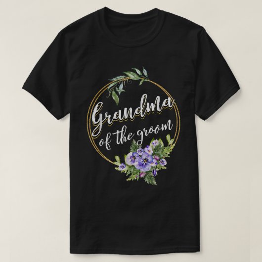 Grandma Of The Groom Wedding Bachelor Party Grandm T-Shirt (Design vorne)