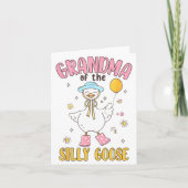 Grandma Of The Silly Goose First Birthday Family M Karte (Vorderseite)