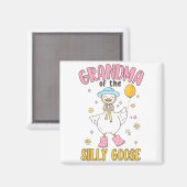 Grandma Of The Silly Goose First Birthday Family M Magnet (Vorderseite/Rückseite)