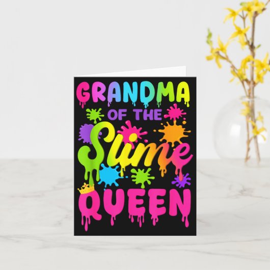 Grandma Of The Slime Queen Birthday Girl Family Pa Karte (Gelbe Blume)