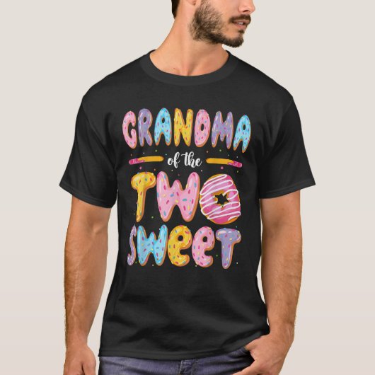 Grandma Of The Two Sweet Donut 2Nd Birthday Boy Gi T-Shirt (Vorderseite)