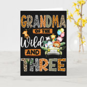 Grandma Of The Wild And Three 3rd Birthday Boy Saf Karte (Gelbe Blume)