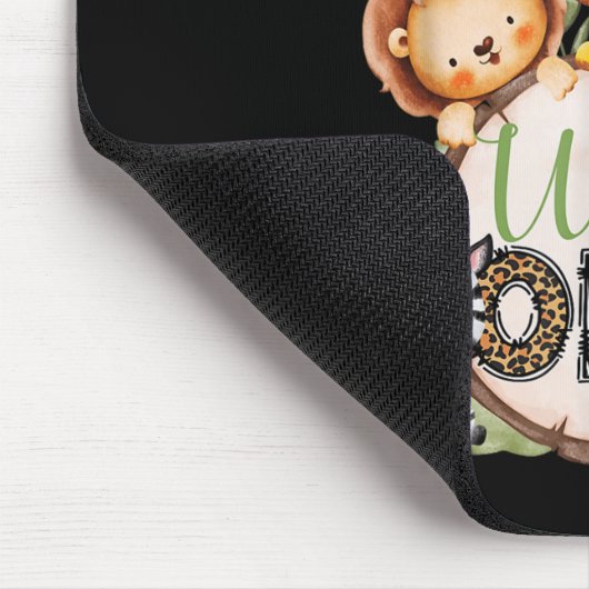 Grandma Of The Wild One 1st Birthday Boy Jungle Sa Mousepad (Ecke)