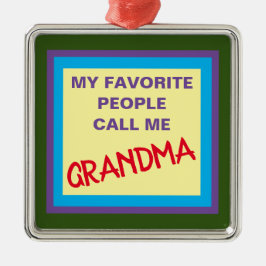 GRANDMA ORNAMENT AUS METALL