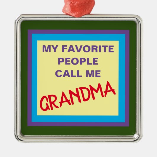 GRANDMA ORNAMENT AUS METALL (Vorne)