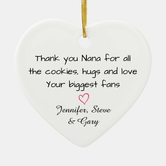 Grandma Ornament – Custom Nana Family Keepsake (Vorne)