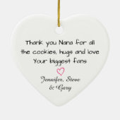 Grandma Ornament – Custom Nana Family Keepsake (Hinten)