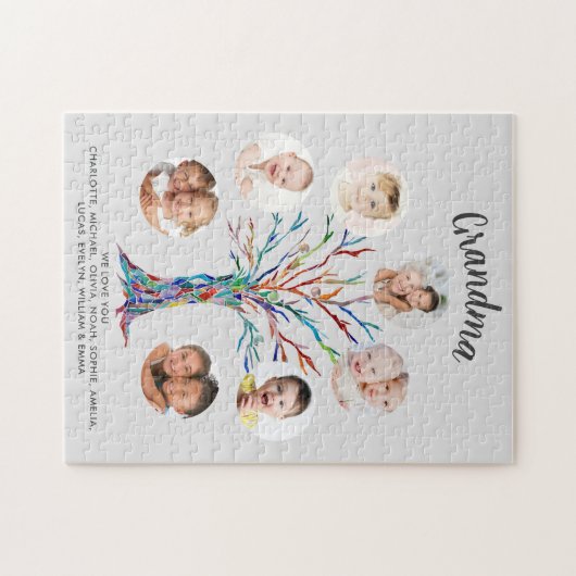 Grandma Photo Collage Keepsake Puzzle (Horizontal)