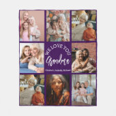 Grandma Photo Custom Throw with Grandkids Fleecedecke (Vorderseite)