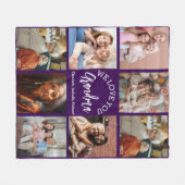 Grandma Photo Custom Throw with Grandkids Fleecedecke (Vorderseite (Horizontal))