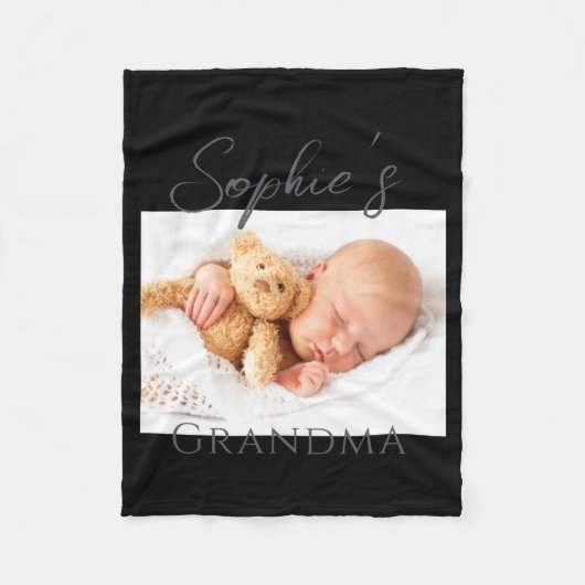 Grandma Photo T Shirt Fleecedecke (Vorderseite)