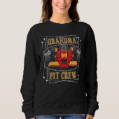Grandma Pit Crew Car Racing Squad 7 Sweatshirt (Vorderseite)