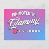 Grandma Promotion For New Baby In 2026 Postkarte (Vorderseite)